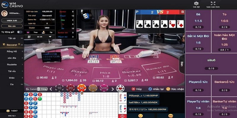 WM live casino luôn minh bạch trong kết quả 